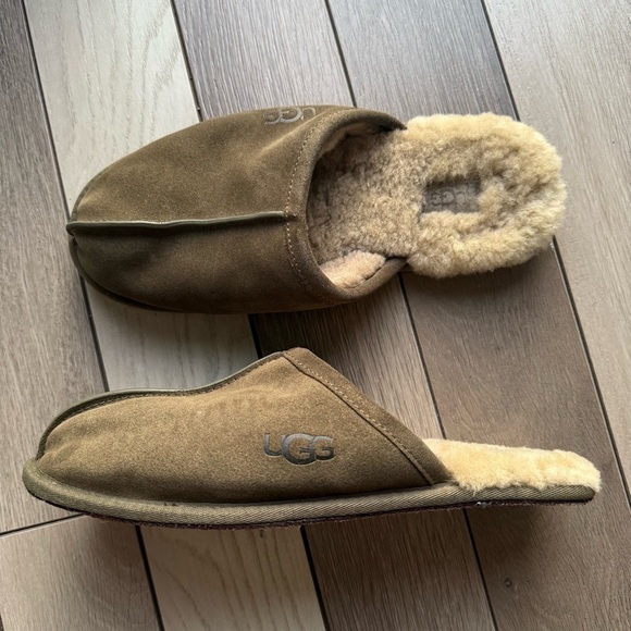 UGG green Shearling Lined Slippers - Picture 1 of 5